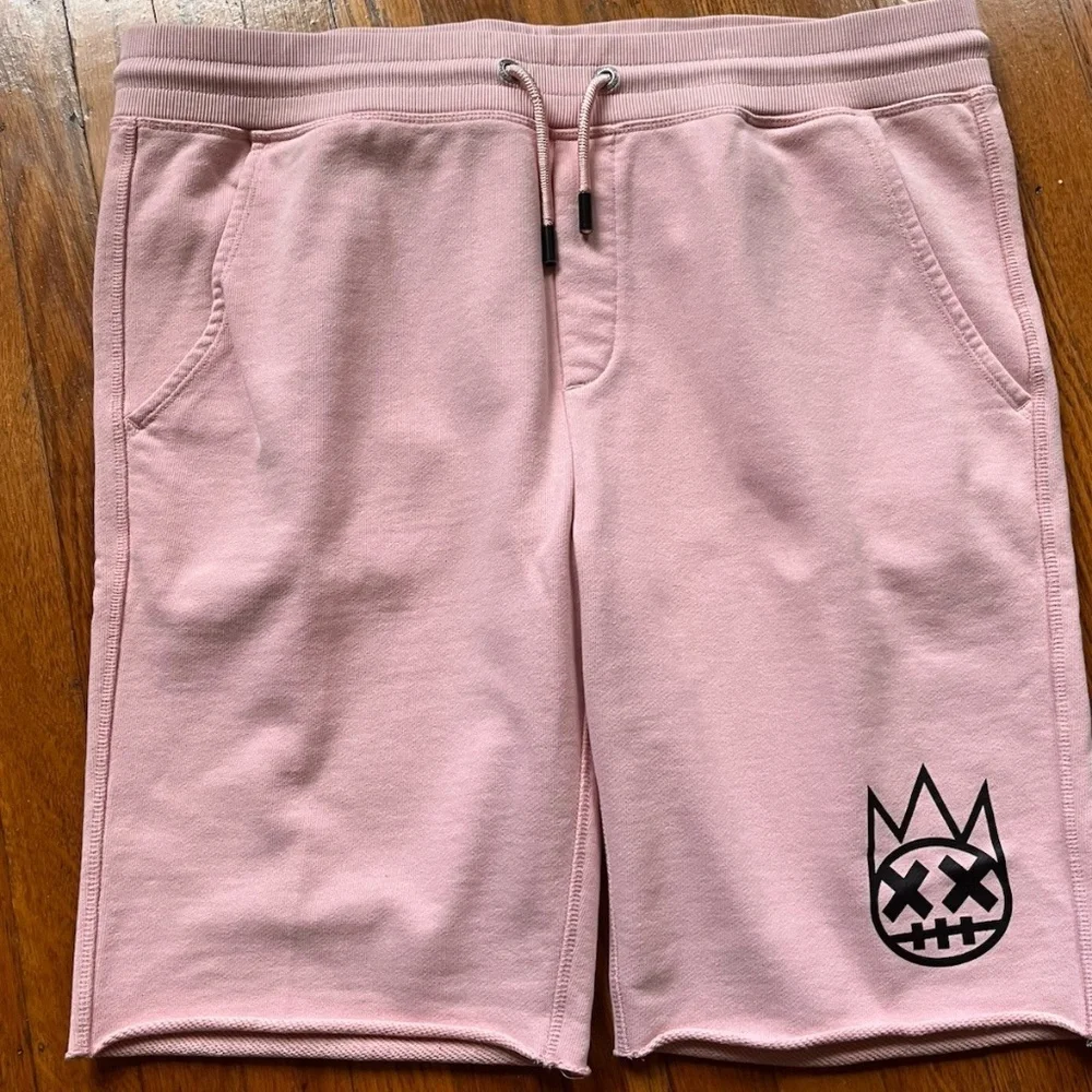 Cult of Individuality French Terry Sweat Shorts in Light Pink Salmon - Picture 4 of 12